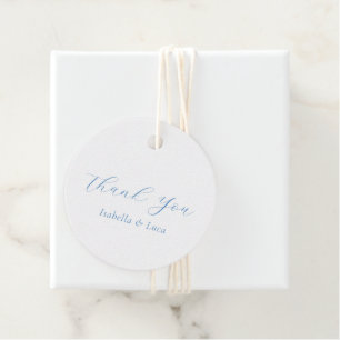 Étiquettes Cadeau Mariage élégant bleu et blanc de style côtier chic