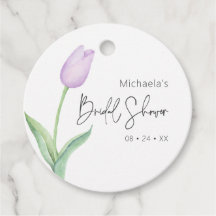 Mariage Élégant Solo Tulipe Violette Moderne