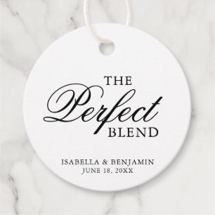 Étiquettes Cadeau Mariage Élégant Traditionnel Noir et Blanc