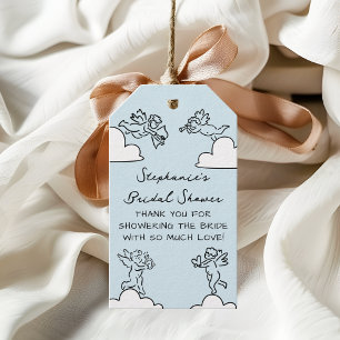 Étiquettes-cadeau Mariage fait au ciel, douche de mariée dessinée à