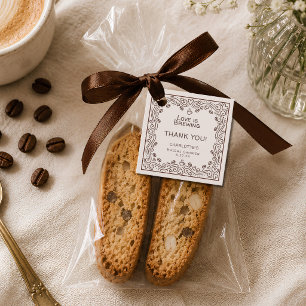 Étiquettes Cadeau Mariage Fantaisiste Brun L'Amour Est En Train De S