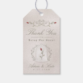 Étiquettes-cadeau MARIAGE FAVEUR CADEAUX BALISES | Élégante Rose rou
