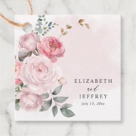 Étiquettes Cadeau Mariage Floral Élégant Boho Été Printemps Rose