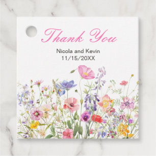 Étiquettes Cadeau Mariage floral fleur sauvage Spring