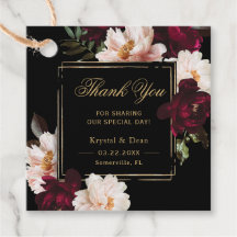 Mariage floral noir noir foncé Moody Bourgogne