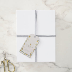 Étiquettes-cadeau Mariage floral parfait de poire