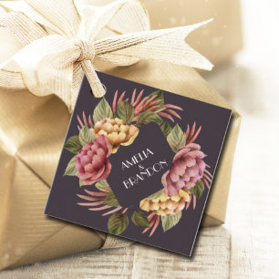 Étiquettes Cadeau Mariage floral spectaculaire
