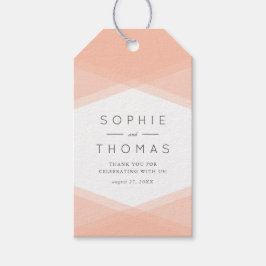 Étiquettes-cadeau Mariage géométrique et  de mesure de la lumière