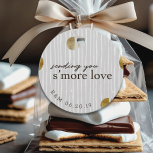 Étiquettes Cadeau Mariage Gold Dots S'mores