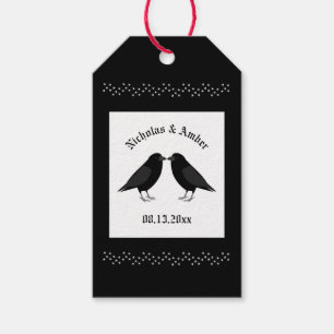 Étiquettes-cadeau Mariage gothique baiser RavensPersonnalisé