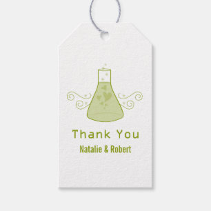 Étiquettes Cadeau Mariage Green Sweet Chemistry