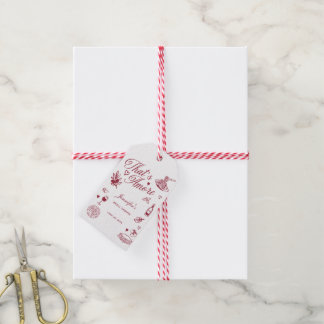Étiquettes-cadeau Mariage Italien à l'aquarelle That's Amore