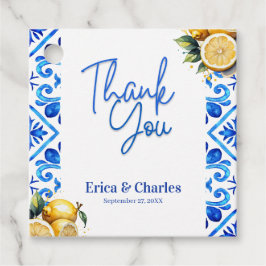 Étiquettes Cadeau Mariage italien Merci citron Faveur