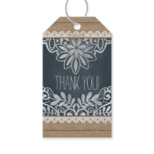 Mariage Merci Rustique Burlap Lace Chalkboard