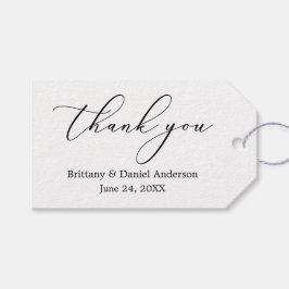 Étiquettes-cadeau Mariage minimaliste de calligraphie d'élégance