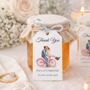 Étiquettes-cadeau Mariage Moderne Casual Couple Artistique Romantiq