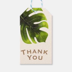 Étiquettes-cadeau Mariage Moderne Élégant d'Été aux Feuilles de Palm