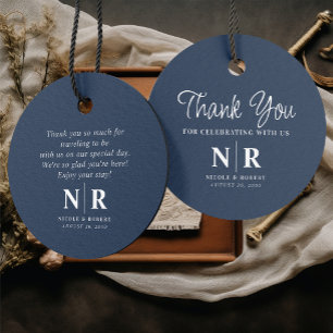 Étiquettes Cadeau Mariage Monogramme Bienvenue Sac Cadeau Ou Panier