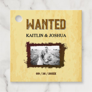 Étiquettes Cadeau Mariage occidental rustique 🤠 photo RECHERCHÉE
