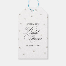 Étiquettes-cadeau Mariage Perles Blanches