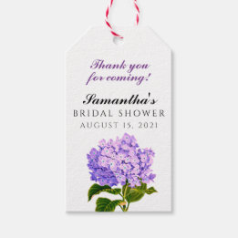 Étiquettes-cadeau Mariage personnalisé Hydrangea Kraft Fête de maria