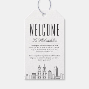 Étiquettes-cadeau Mariage Philadelphie   Mots clés cadeaux de bienve