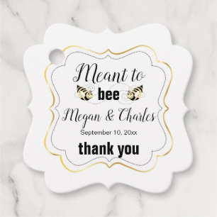 Étiquettes Cadeau Mariage photo de la citation d'abeille Merci