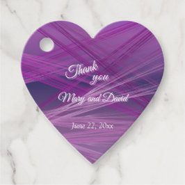 Étiquettes Cadeau Mariage Purple Streaks