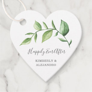 Étiquettes Cadeau Mariage Rustique Verdoyant À Tout Jamais