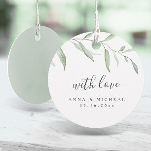 Étiquettes Cadeau Mariage rustique verdoyante minimale