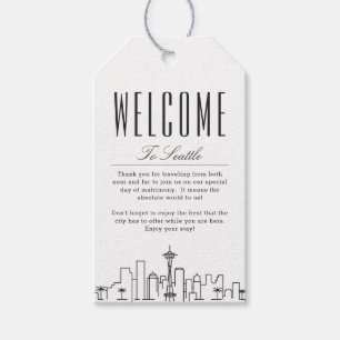 Étiquettes-cadeau Mariage Seattle   Mots clés cadeaux de bienvenue