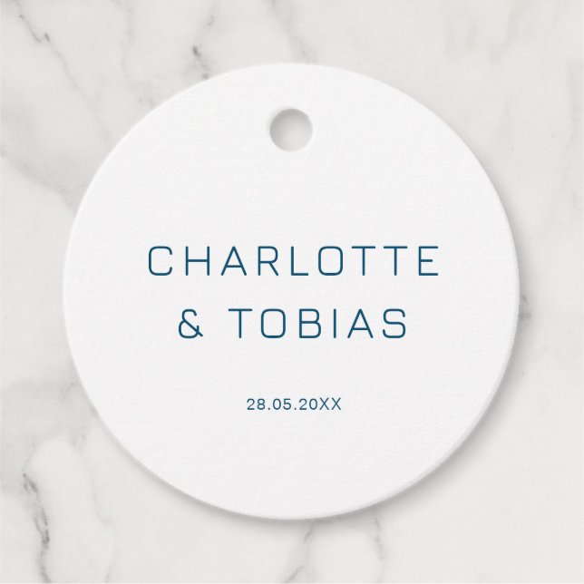 Étiquettes Cadeau Mariage simple et élégant (Devant)