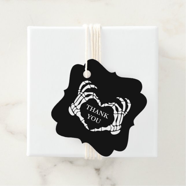 Étiquettes Cadeau Mariage Skeleton Jusqu'à la mort Faisons-nous part (En situation)