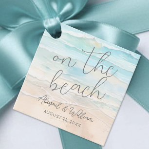 Étiquettes Cadeau Mariage sur la plage