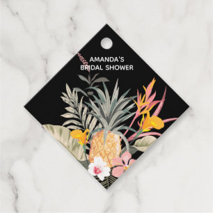 Étiquettes Cadeau Mariage Tropical à l'ananas
