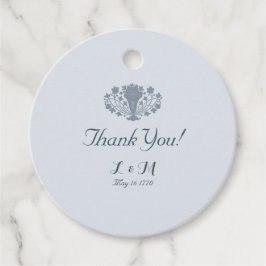 Étiquettes Cadeau Marie Antoinette Rococo Dusty Merci bleu