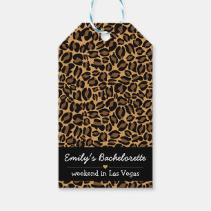 Étiquettes-cadeau Mariée Bachelorette Boujee Tendance Imprimé Léopar