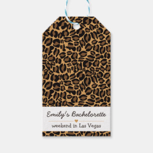 Étiquettes-cadeau Mariée de Bachelorette Boujee Tendance Imprimé Léo