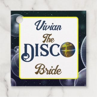 Étiquettes Cadeau Mariée Disco Rétro Personnalisée Enterrement de Vi
