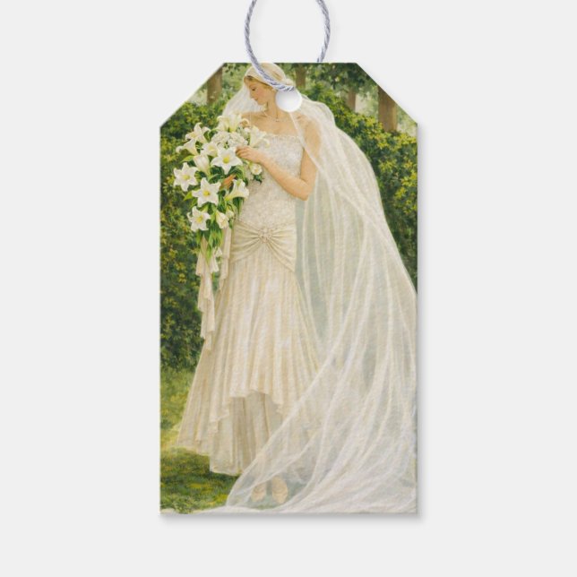 Étiquettes-cadeau Mariée vintage (Devant)