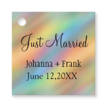 Mariés de tout juste Rainbow Colors Abstract