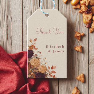 Étiquettes-cadeau Marigold Rustic Boho Automne Floral Mariage