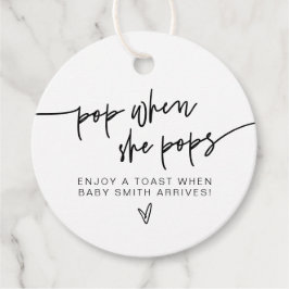 Étiquettes Cadeau MARLO Modern Bold Pop Quand Elle Pop Douche