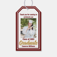 Maroon Gold Graduate Photo sur mesure Graduation