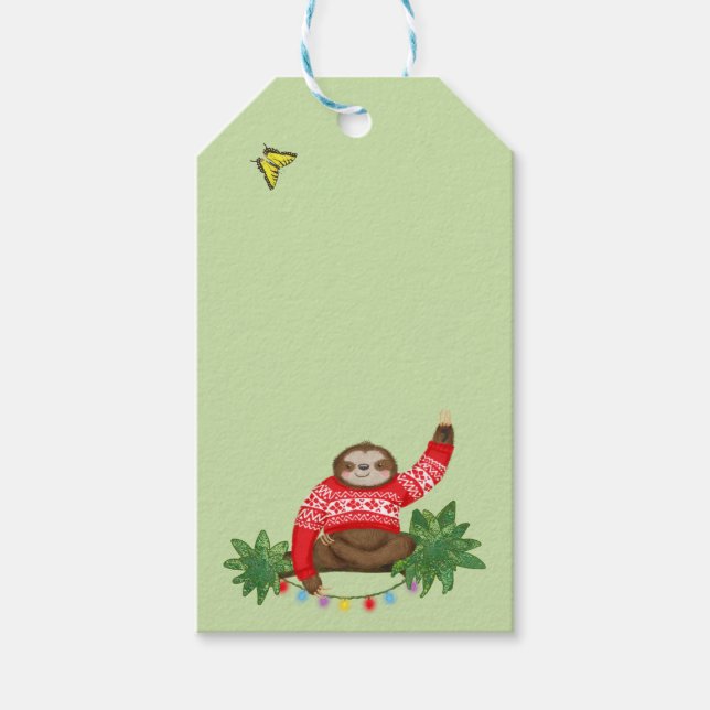 Étiquettes-cadeau Marque cadeau de Noël Stanley Sloth (Devant)