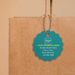 Étiquettes Cadeau Marque commerciale sur la balise Turquoise verte à