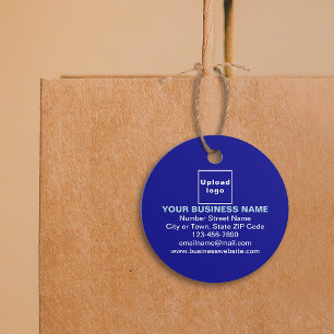 Étiquettes Cadeau Marque commerciale sur l'étiquette du cercle bleu