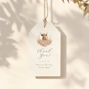 Étiquettes-cadeau Marque de faveur du baby shower de vache Highland