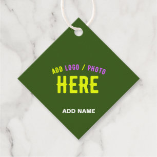 ÉTIQUETTES CADEAU MARQUE MODERNE MODERNE VERTE DE FORÊT MODERNE VÉRI