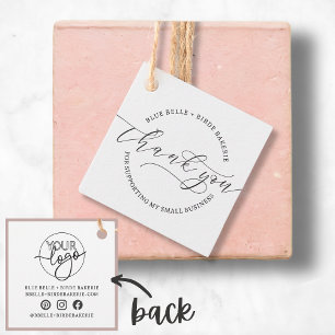Étiquettes Cadeau Marque personnalisée du Merci minimaliste